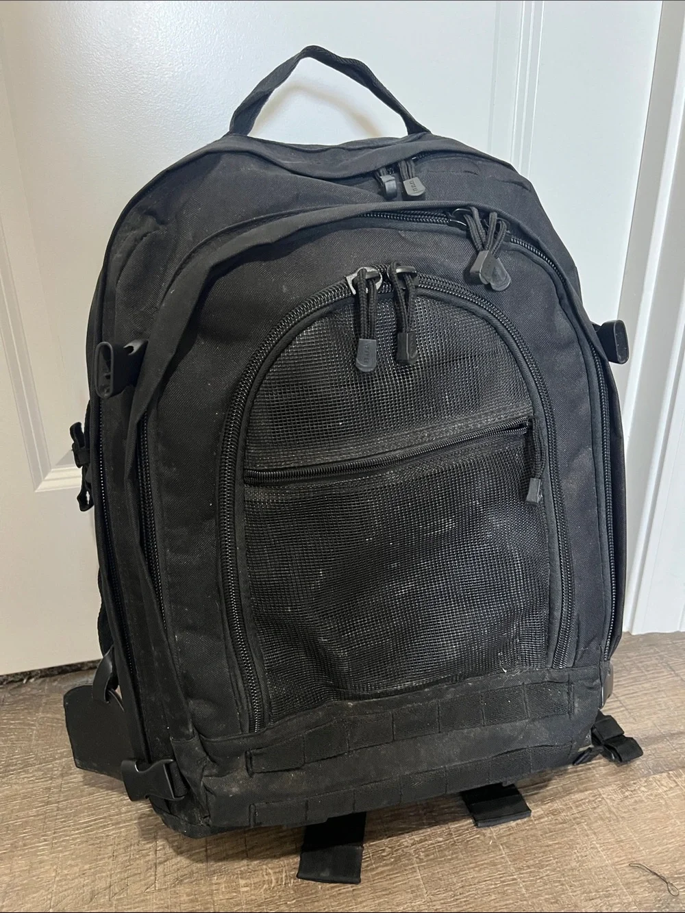 Black Men's Bug Out Bag Backpack with Organized Storage